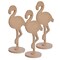 Pack of 3 - Little Birdie MDF Decorable Flamingo With Base 5.5 mm-Flamingo With Base